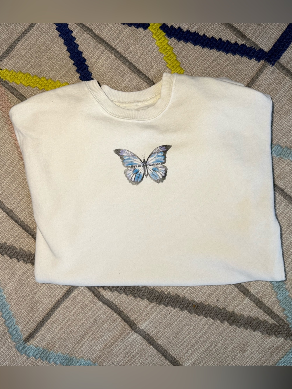 Hollister Butterfly Graphic Crewneck Sweatshirt